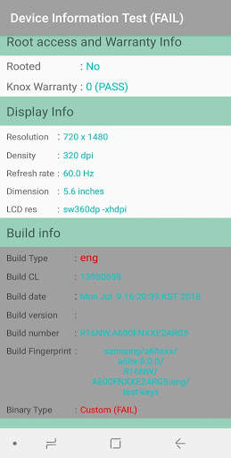 Device Checker  *SAM* (Phone and tablet testing) screenshot 7