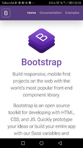 Bootstrap 4 screenshot 1