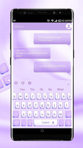 Fashion Purple White Keyboard screenshot 3