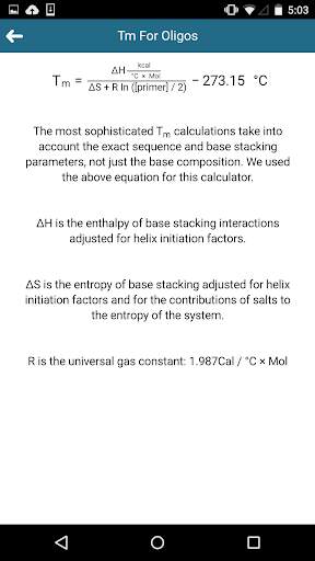 Promega Biomath Calculators screenshot 5