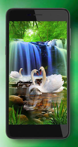 Swans Waterfalls Live Wallpaper screenshot 6