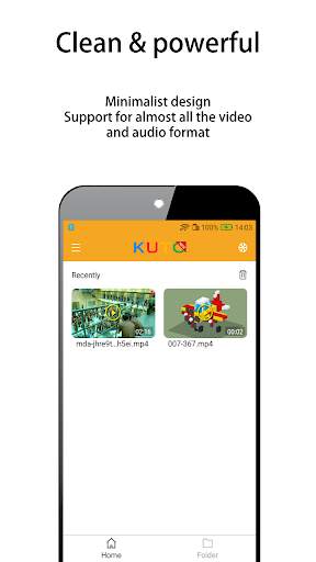 KUTO Player HD - A small full format video player screenshot 1