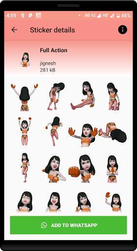 Best Beautifull girl Sticker For Whatsapp screenshot 3