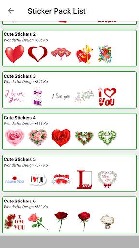 New Love Stickers - WAStickerApps screenshot 2