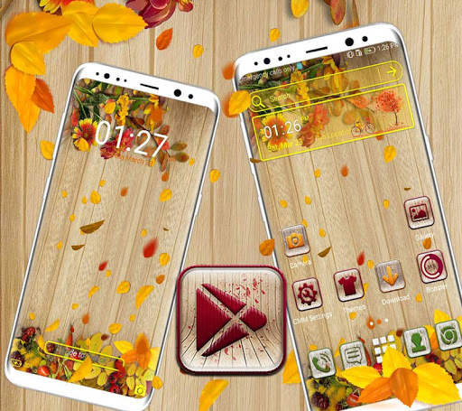 Wooden Autumn Launcher Theme screenshot 3