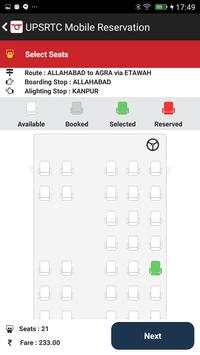 UPSRTC Mobile Reservation App screenshot 5