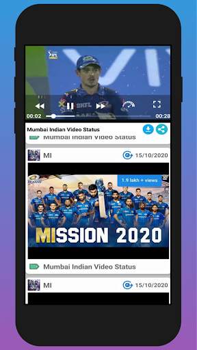Mumbai Indian Video Status screenshot 3