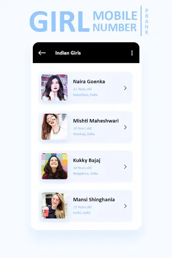 Girl Mobile Number Simulator screenshot 3