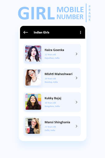 Girl Mobile Number Simulator screenshot 3