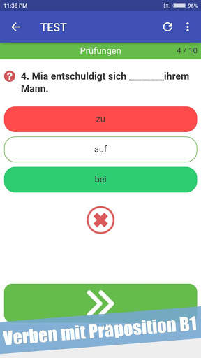 Verben mit Präpositionen Deutsch screenshot 6