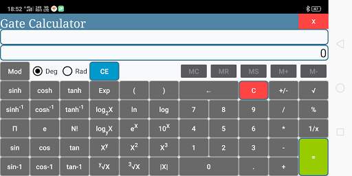 Gate Calculator Free (No Ads) screenshot 1