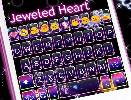 Bejeweled Heart Emoji Keyboard screenshot 5