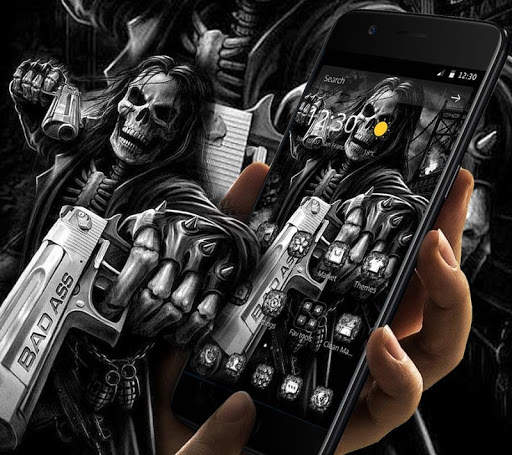 Black Skull Gun Fire Theme screenshot 5