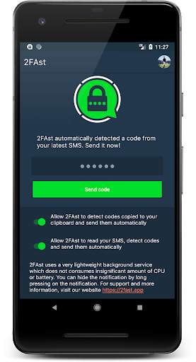 2FAst - Code Sender 3 تصوير الشاشة