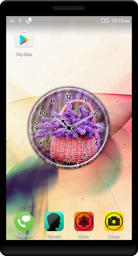 Lavender Clock Live Wallpaper screenshot 1