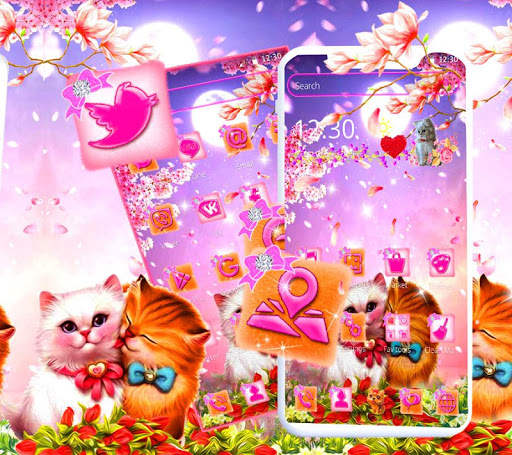 Cute Pink Cat Love Theme🐱 screenshot 3