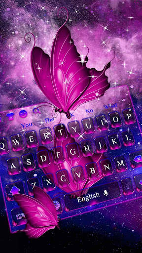 Purple Butterfly Keyboard screenshot 1