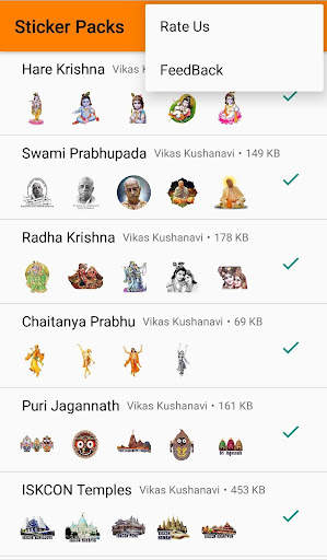 Hare Krishna Stickers for What screenshot 7