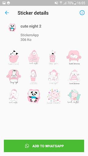 Good Night Stickers for WhatsApp - WAStickerApps screenshot 3