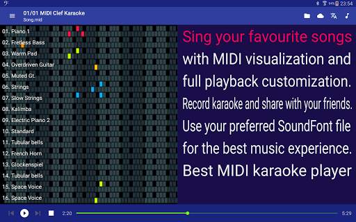 MIDI Clef Karaoke Player 18 تصوير الشاشة