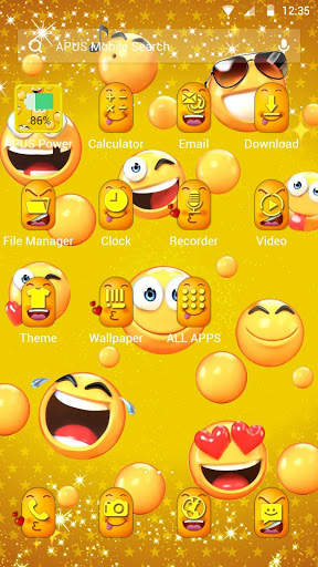 Lovely Emoji APUS Launcher theme screenshot 2