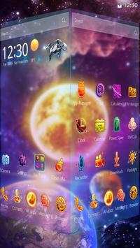 3D Galaxy Earth Moon Parallax Theme 5 تصوير الشاشة