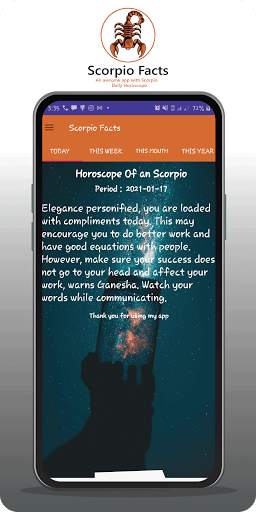 Scorpio Facts - Simple Scorpio Daily Horoscope App screenshot 4