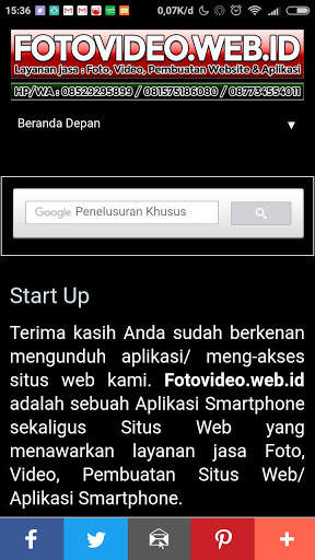 Fotografer, Video Shooting, Web-APK Dev Purwokerto screenshot 2