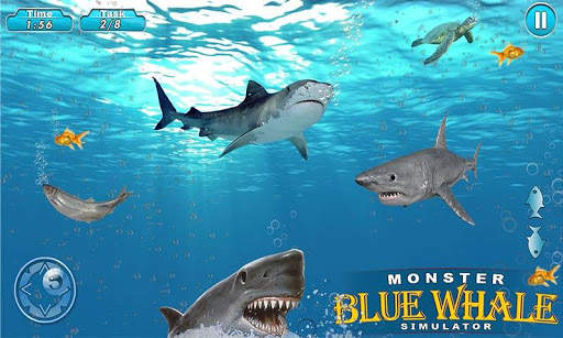 Super Monster Blue Whale Shark Game screenshot 4