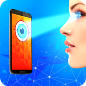 Unlock screen with eye retina (security prank) icon