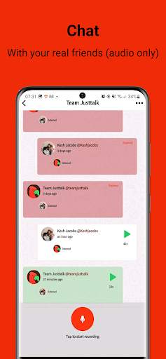 JustTalk - audio platfrom screenshot 2