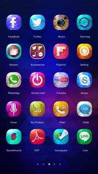 Blue Gems GO Launcher Theme screenshot 4