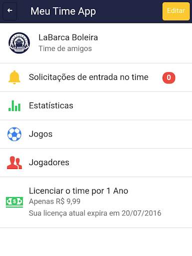 Meu Time App screenshot 4