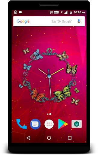 Butterfly Clock Live Wallpaper screenshot 5