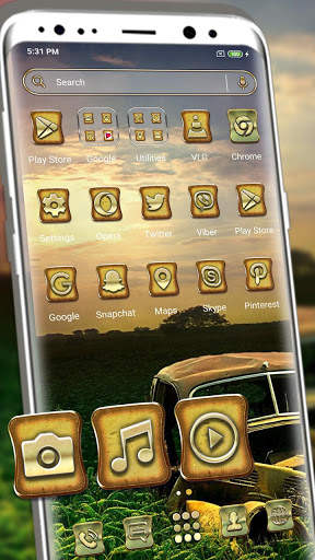 Rusty Car Nature Landscape Launcher Themes screenshot 4