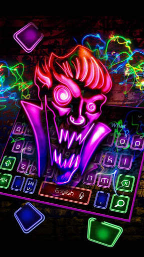 Neon Ghost Keyboard Theme screenshot 1
