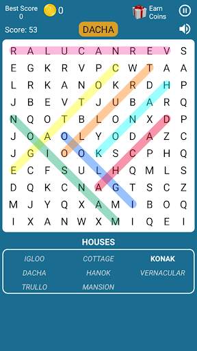Word Search Game in English screenshot 1
