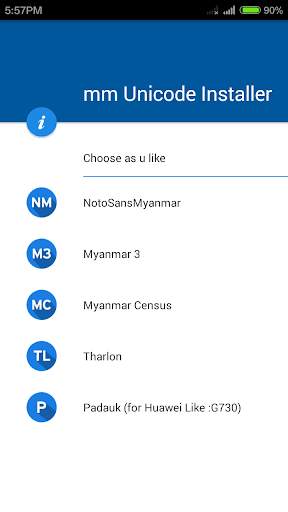 MM Unicode Installer screenshot 1