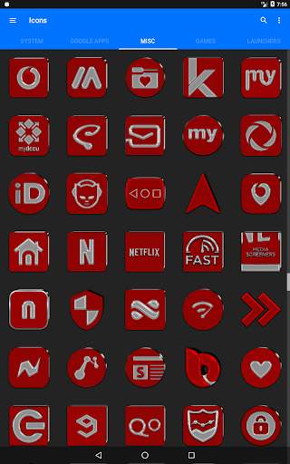 Red Icon Pack 24 تصوير الشاشة