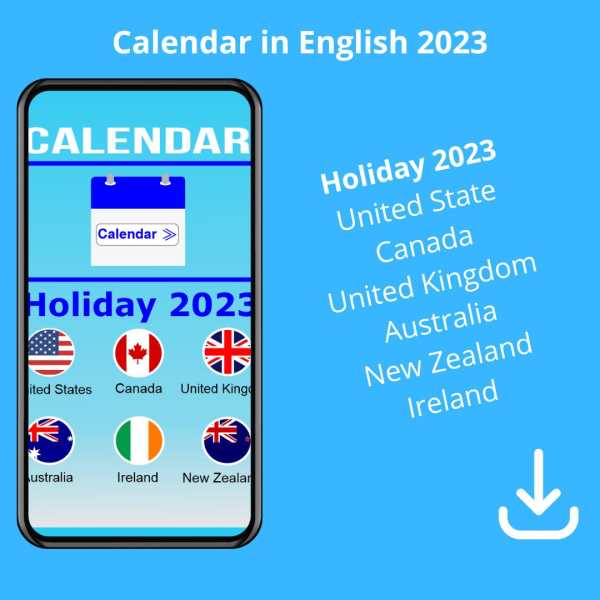 calendar in english 2023 screenshot 1