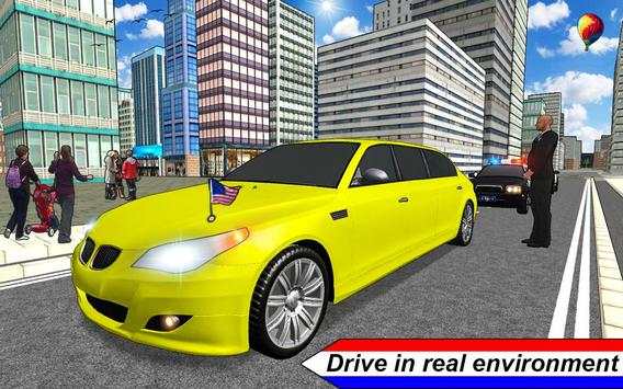 Limousine Car Driving President Security Car Games screenshot 2