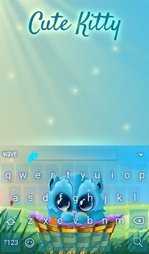 Cute Kitty Keyboard Wallpaper स्क्रीनशॉट 2