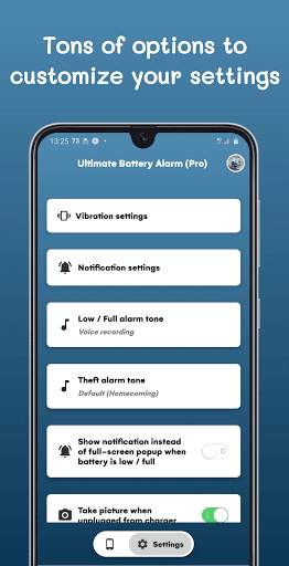 Ultimate Battery Alarm - Battery Full Charge Alarm screenshot 7