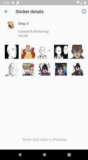 One Man Punch Sticker Wa screenshot 4