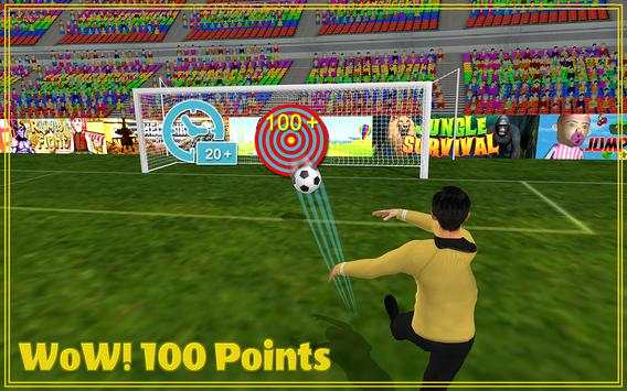 Jari Sepak bola Bola Tendangan 3D screenshot 3
