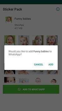 Stickers Funny Babies For Whatsapp - WAStickerapps screenshot 2