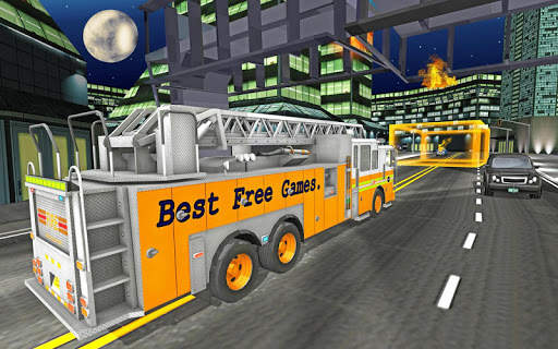 Fire Truck Rescue Driving Sim 3D screenshot 1