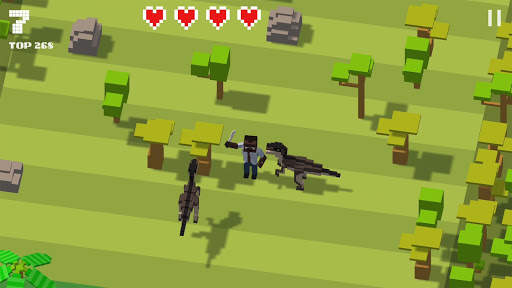 Jurassic Hopper: Crossy Dinosaur Shooter Game screenshot 3