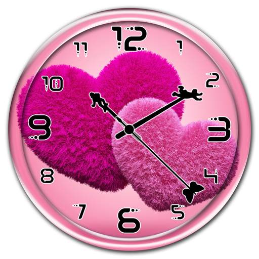 Fluffy Hearts Clock Live WP 1.0.0
