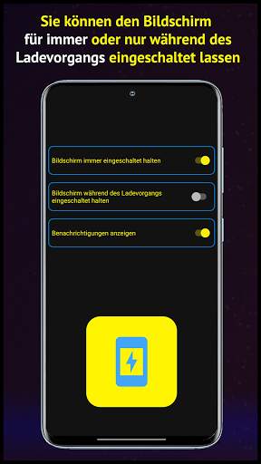 Bildschirm immer oder beim Laden eingeschaltet screenshot 1
